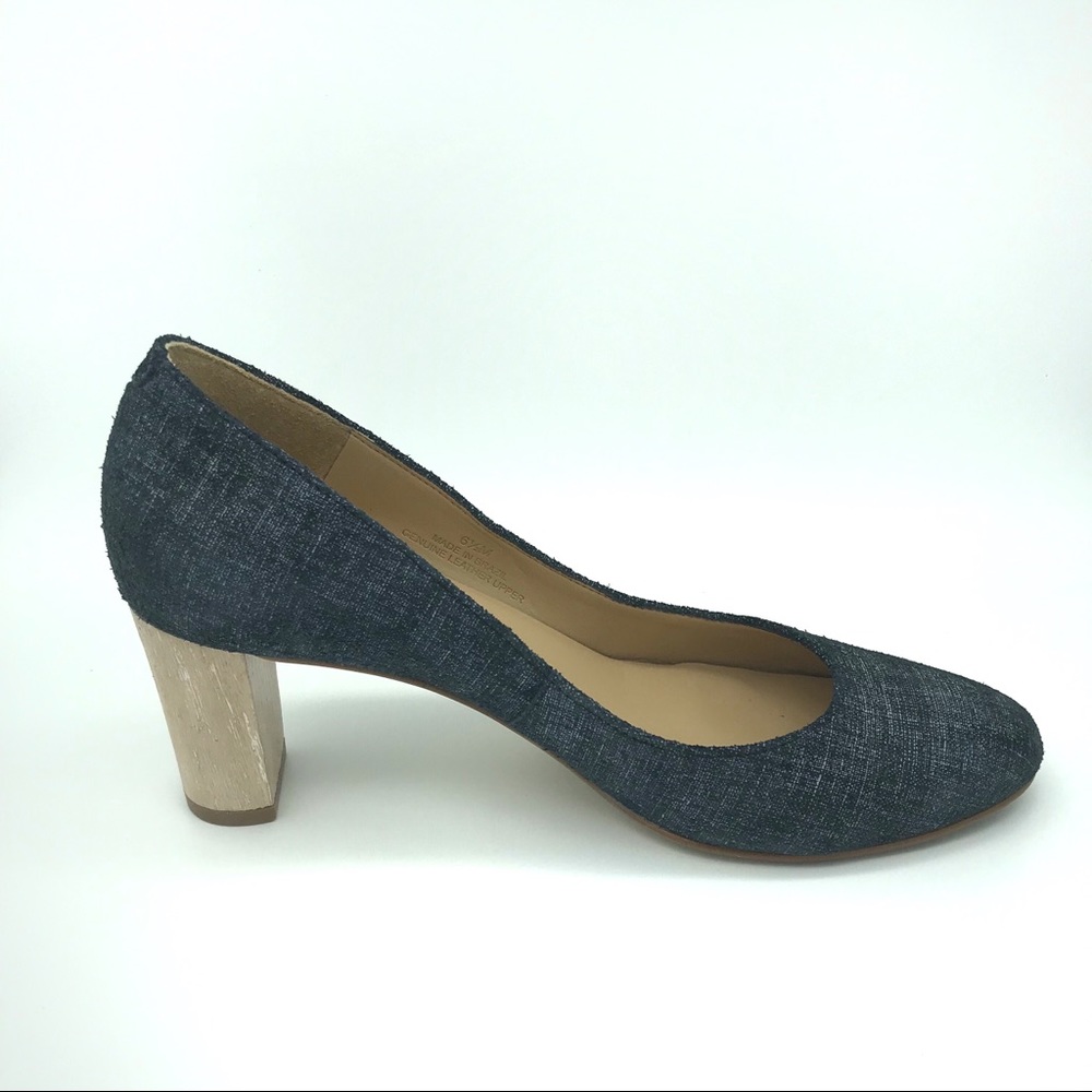 Talbots jean leather denim pumps shoes